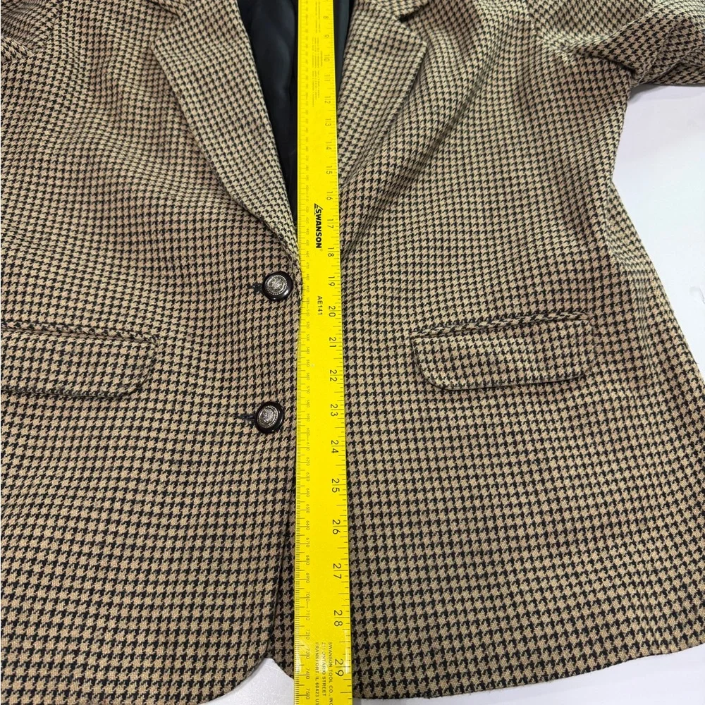 Vintage Alfred Dunner Brown Houndstooth Blazer - Picture 7 of 7